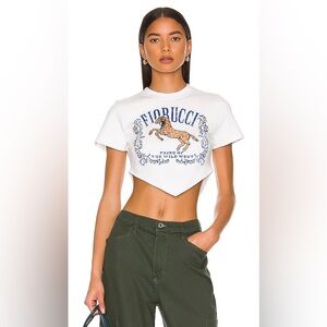 FIORUCCI Pride Of The Wild West Top in Cream, Size SMALL